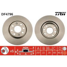 Brake Disc TRW DF4796