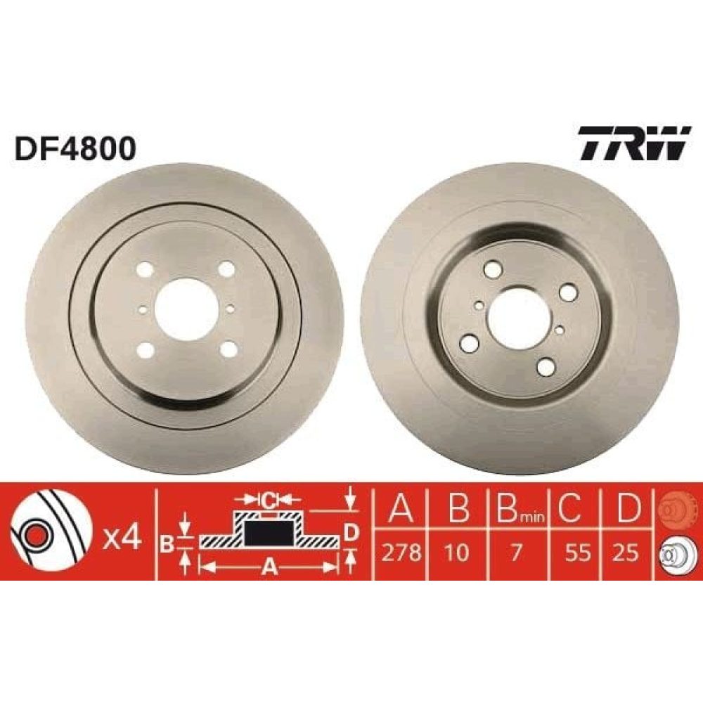 Brake Disc TRW DF4800