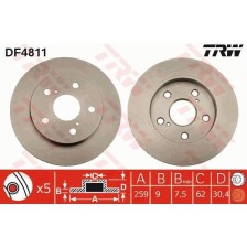 Brake Disc TRW DF4811