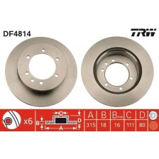 Brake Disc TRW DF4814