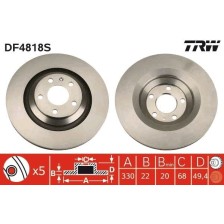 Brake Disc TRW DF4818S