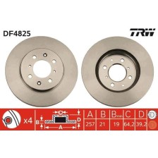 Brake Disc TRW DF4825