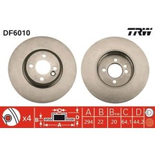 Brake Disc TRW DF6010
