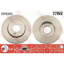 Brake Disc TRW DF6252