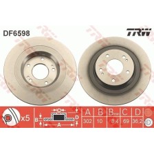 Brake Disc TRW DF6598