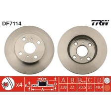 Brake Disc TRW DF7114