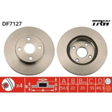 Brake Disc TRW DF7127