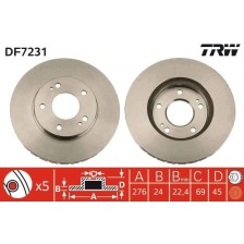 Brake Disc TRW DF7231