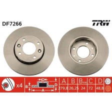 Brake Disc TRW DF7266