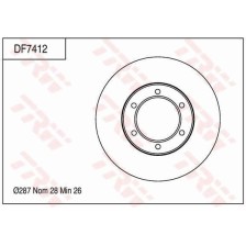 Brake Disc TRW DF7412