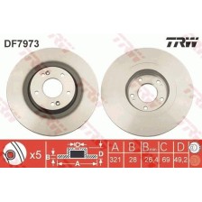 Brake Disc TRW DF7973