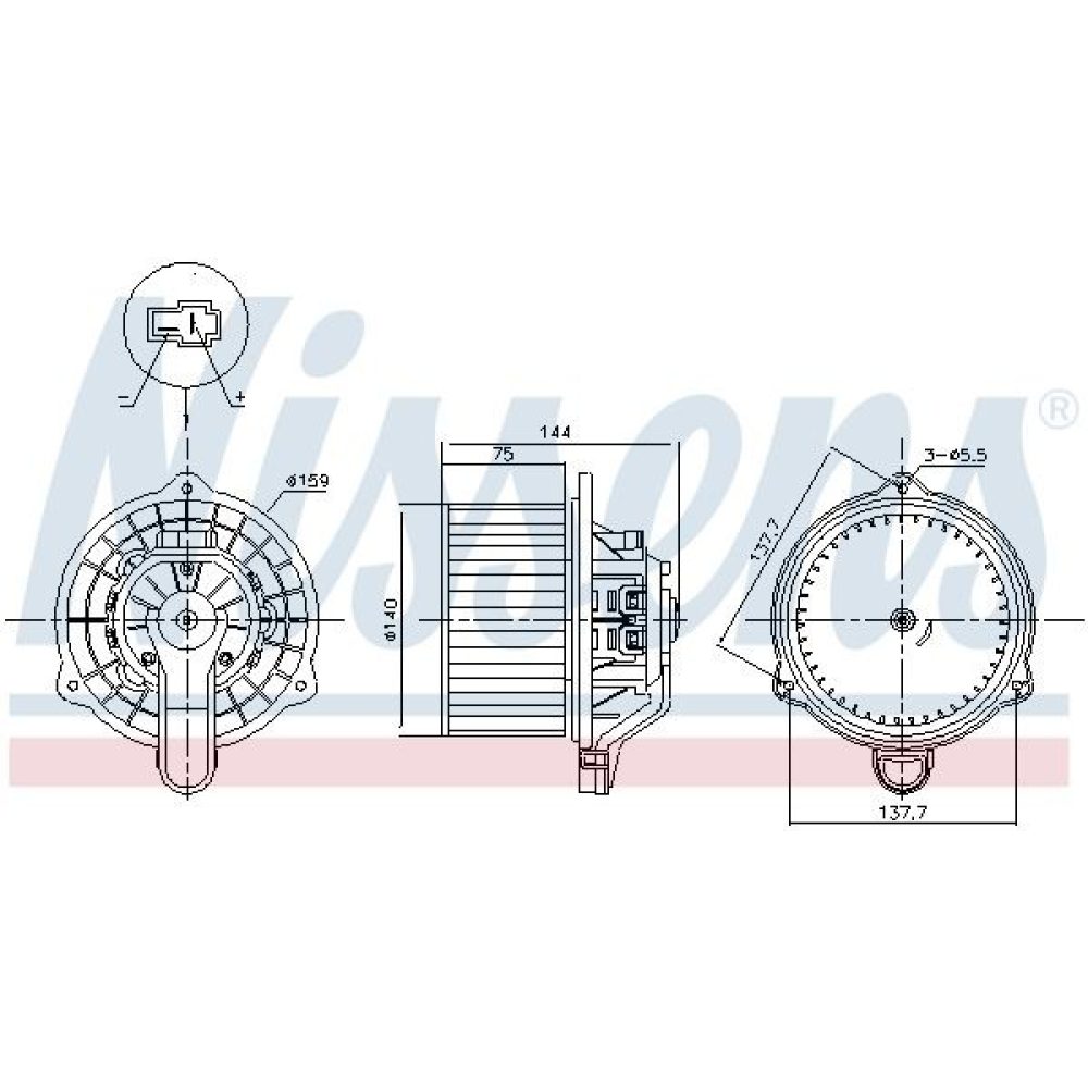 Interior Blower NISSENS 87568