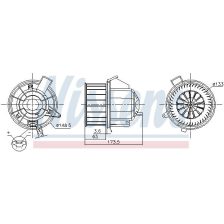 Interior Blower NISSENS 87617