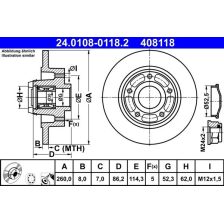 Brake Disc ATE 24.0108-0118.2