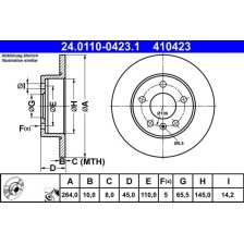 Brake Disc ATE 24.0110-0423.1