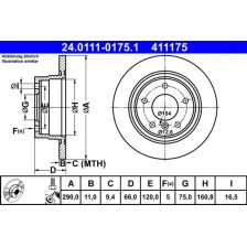 Brake Disc ATE 24.0111-0175.1