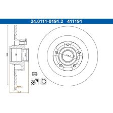Brake Disc ATE 24.0111-0191.2
