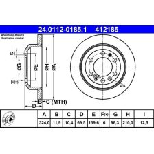 Brake Disc ATE 24.0112-0185.1