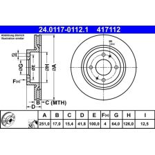 Brake Disc ATE 24.0117-0112.1