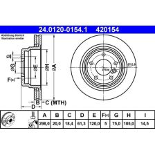 Brake Disc ATE 24.0120-0154.1