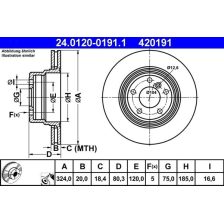 Brake Disc ATE 24.0120-0191.1