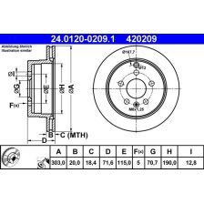 Brake Disc ATE 24.0120-0209.1