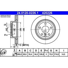 Brake Disc ATE 24.0120-0226.1