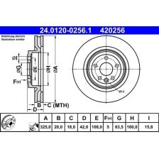 Brake Disc ATE 24.0120-0256.1