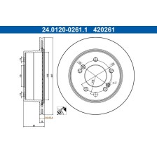 Brake Disc ATE 24.0120-0261.1