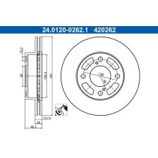 Brake Disc ATE 24.0120-0262.1