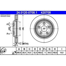 Brake Disc ATE 24.0120-0708.1