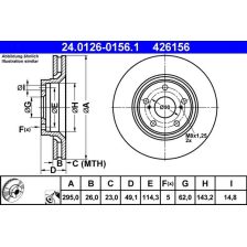 Brake Disc ATE 24.0126-0156.1