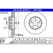 Brake Disc ATE 24.0127-0103.1