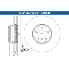 Brake Disc ATE 24.0136-0142.2