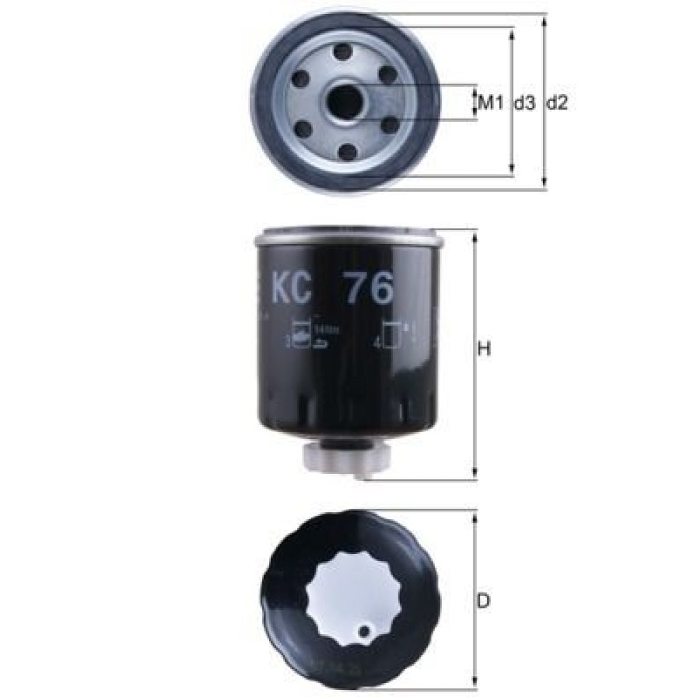 Fuel Filter MAHLE KC76