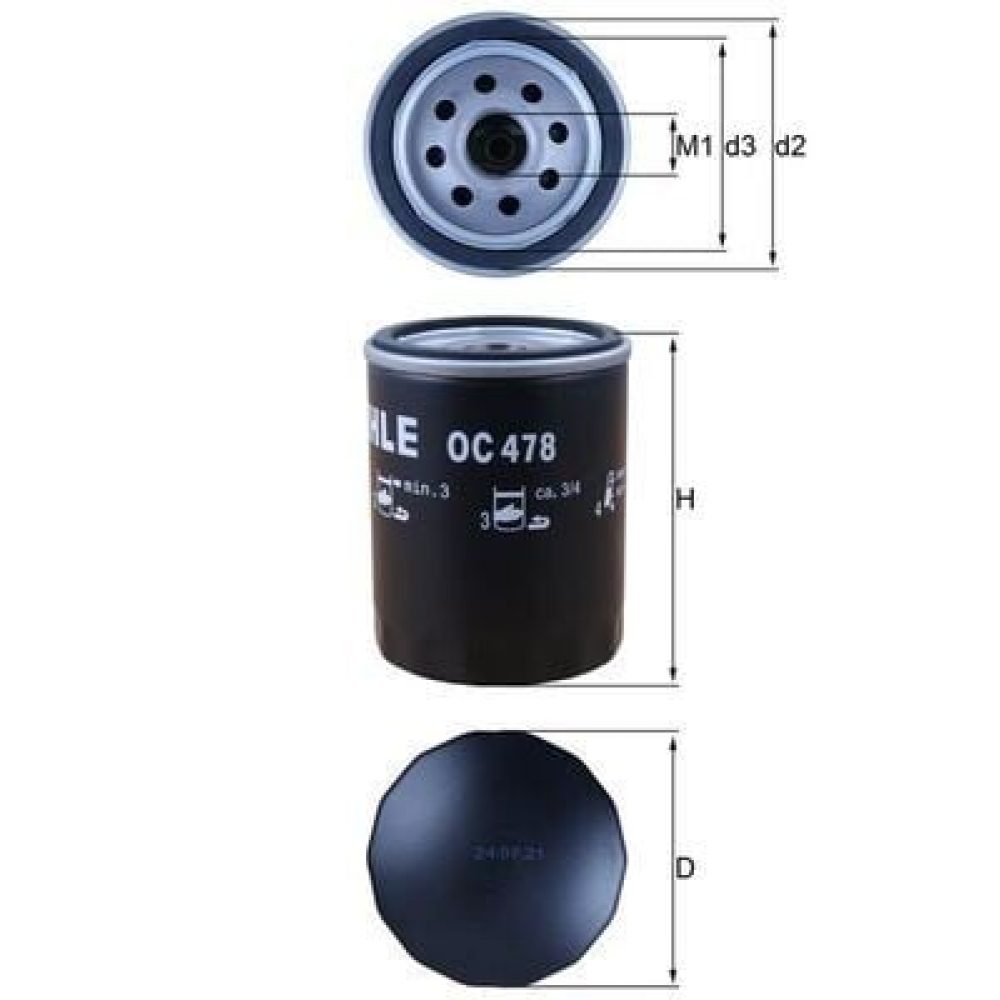 Oil Filter MAHLE OC478