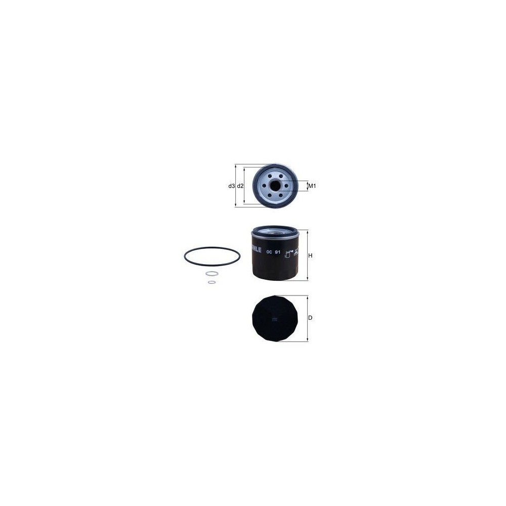 Oil Filter MAHLE OC91D