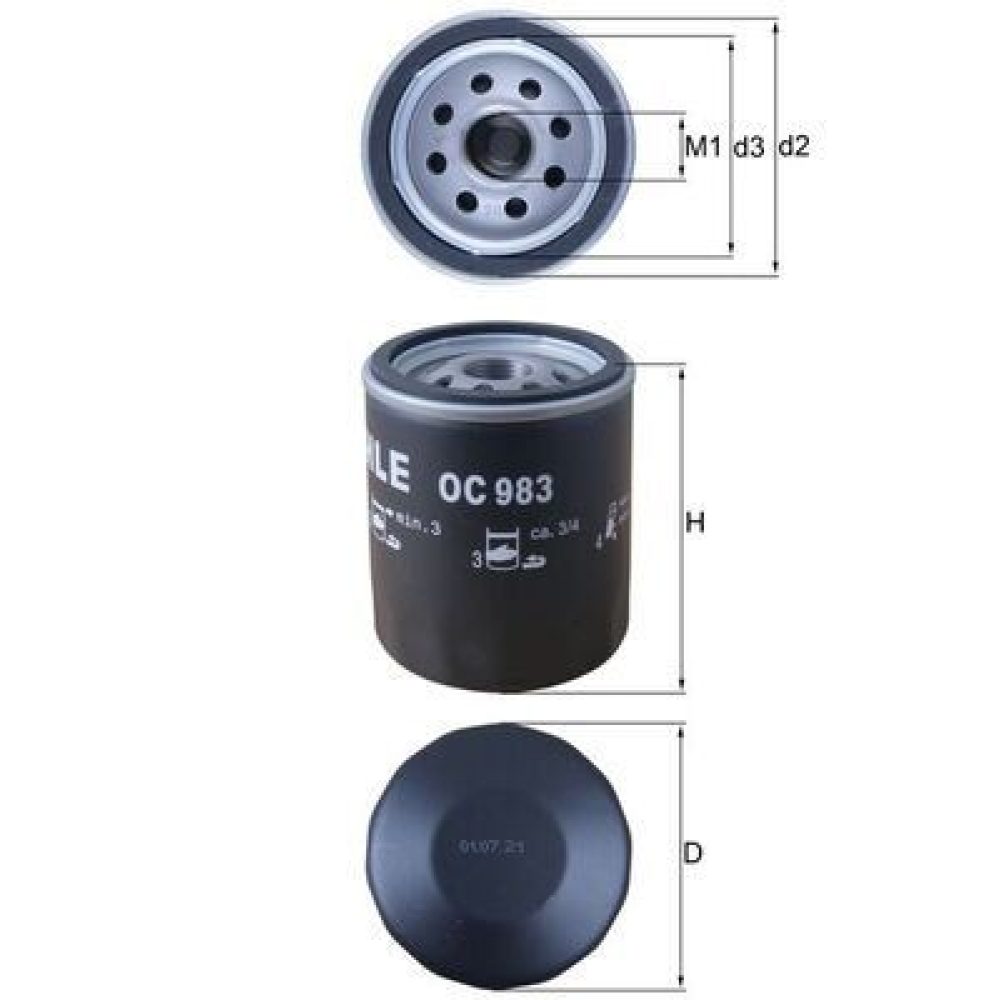 Oil Filter MAHLE OC983