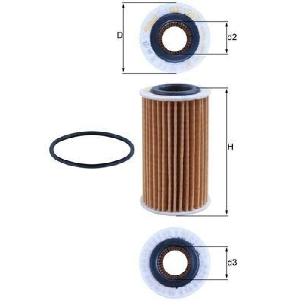 Oil Filter MAHLE OX1267D