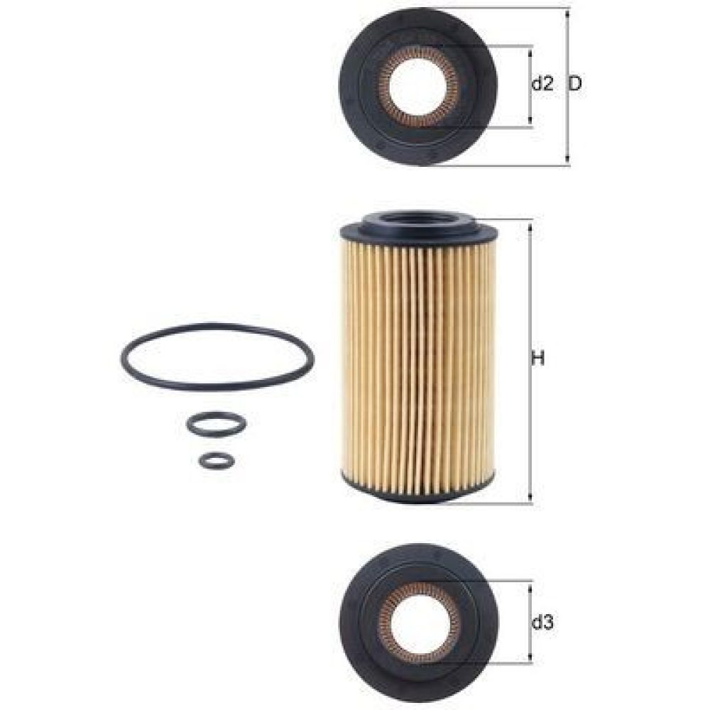 Oil Filter MAHLE OX153D3