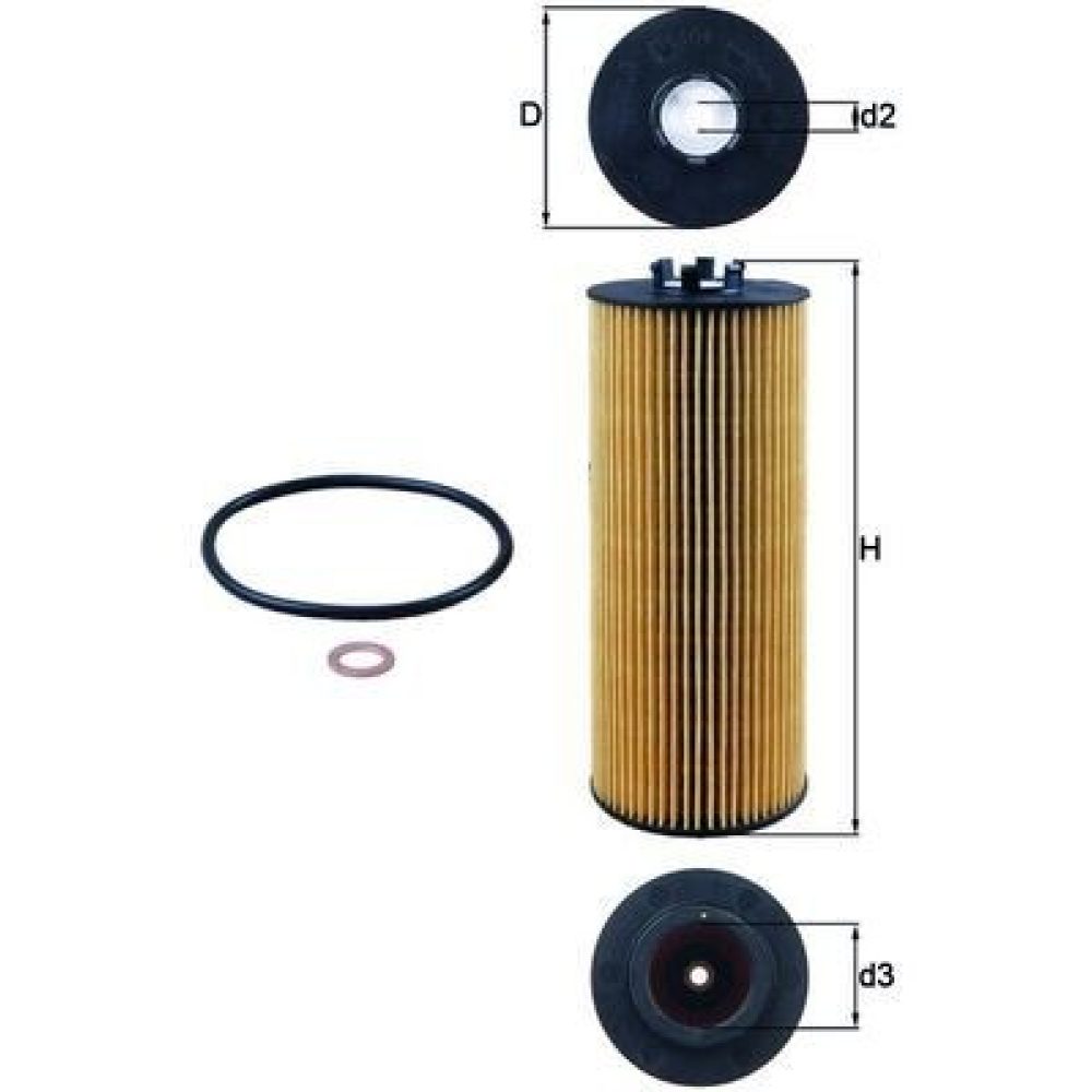 Oil Filter MAHLE OX164D