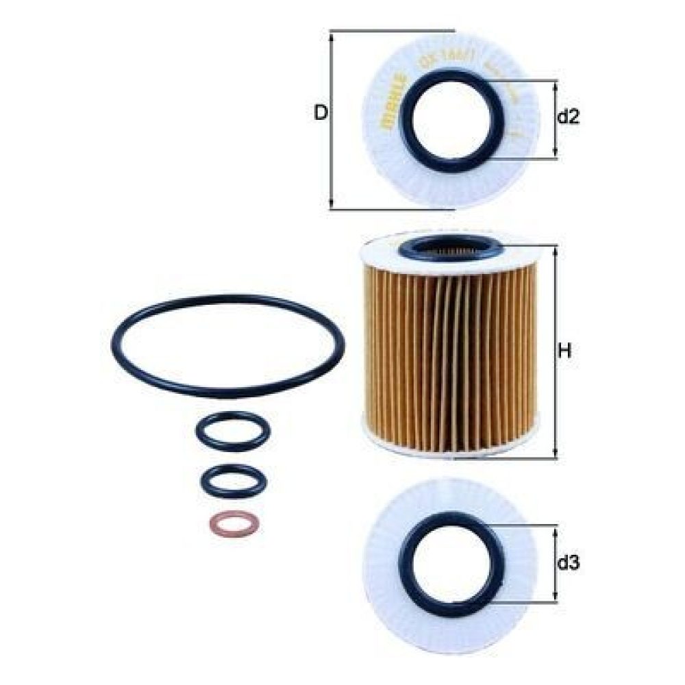 Oil Filter MAHLE OX166/1D