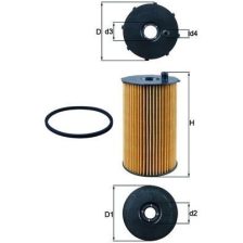 Oil Filter MAHLE OX205/2D