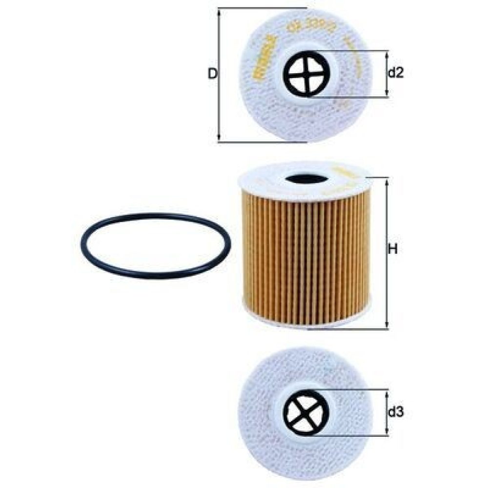 Oil Filter MAHLE OX339/2D