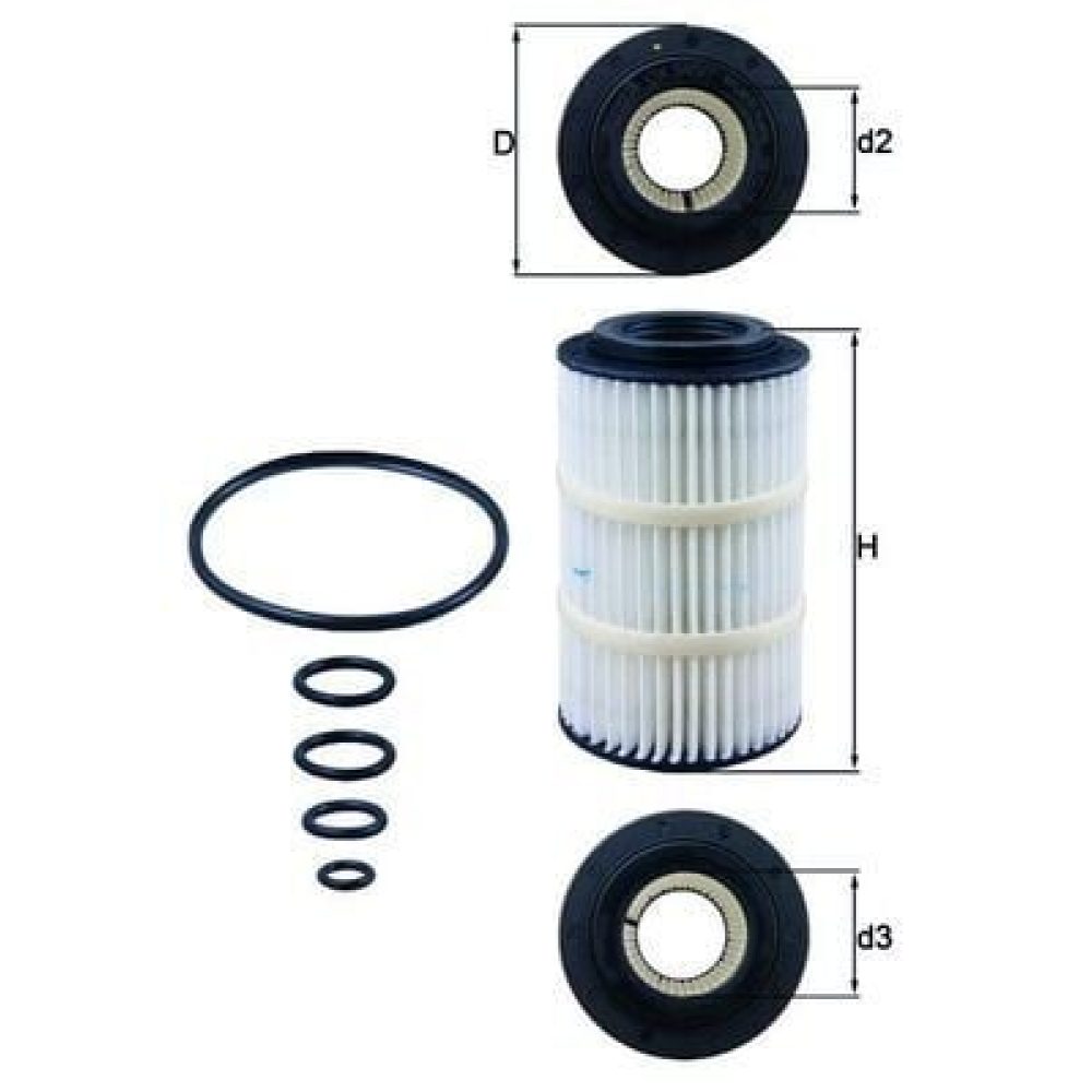 Oil Filter MAHLE OX345/7D