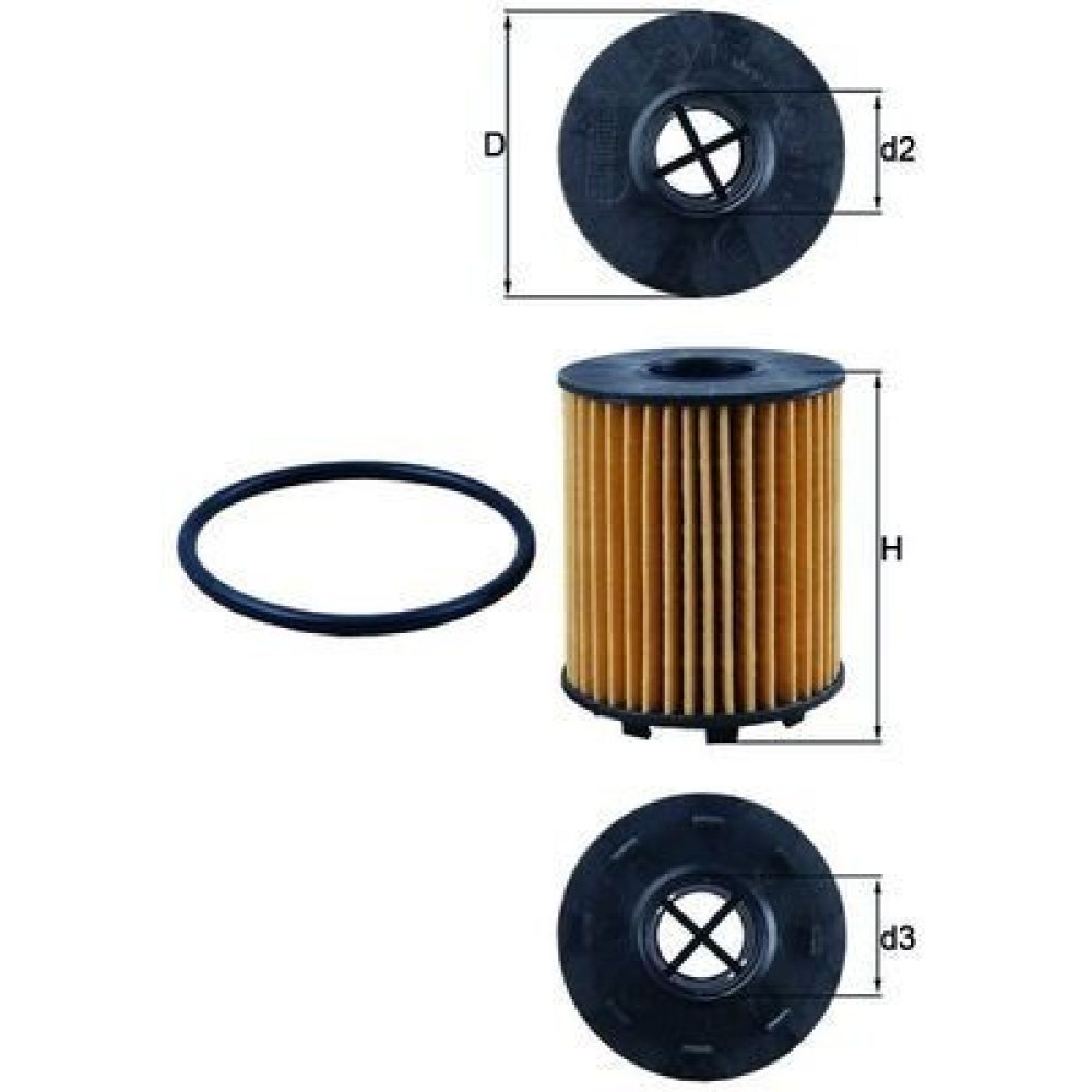 Oil Filter MAHLE OX371D
