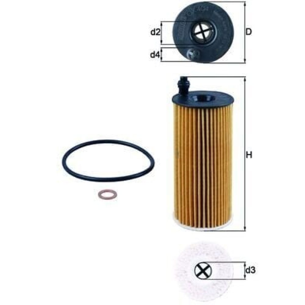 Oil Filter MAHLE OX404D