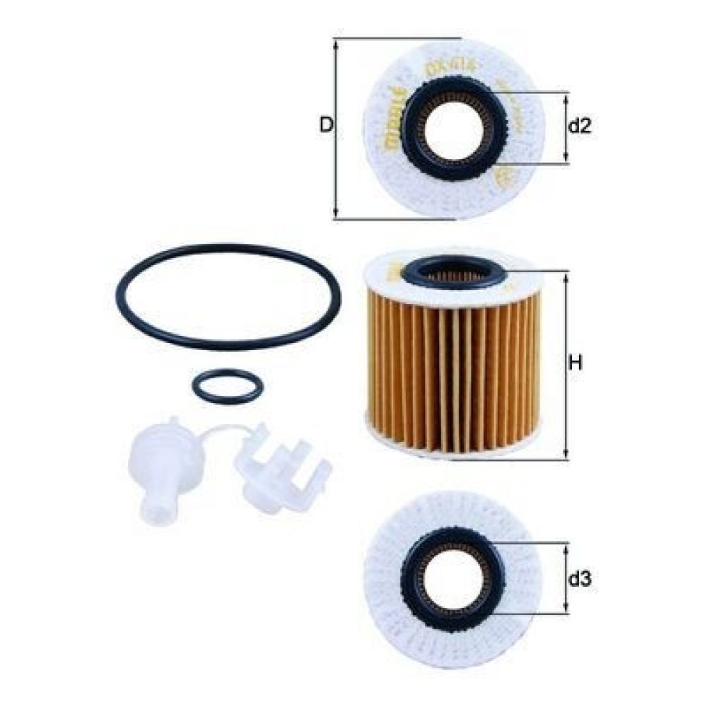 Oil Filter MAHLE OX414D1
