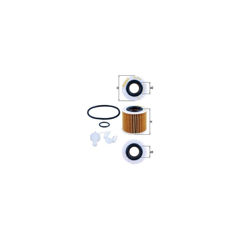 Oil Filter MAHLE OX416D2