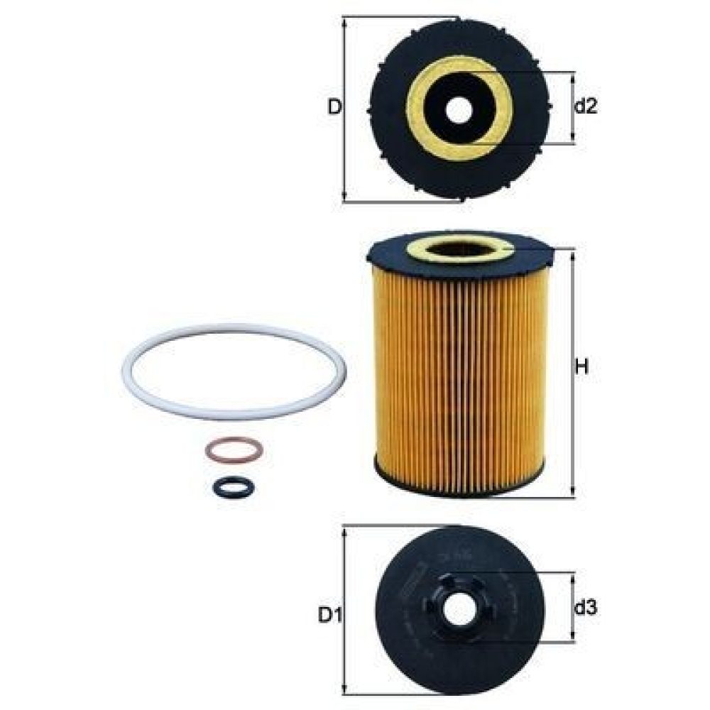 Oil Filter MAHLE OX636D